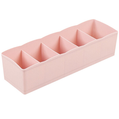 

5-grids Plastic Storage Drawer Divider Solution Box Organiser Tidy Socks Bra