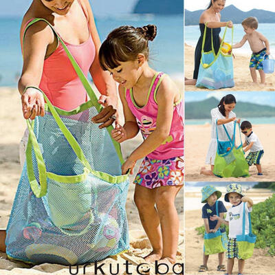 

Children Beach Mesh Toys Storage Bag Tote Kids Large Folding Sand Away Net Bags Hot