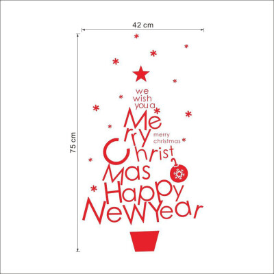 

〖Follure〗Merry Christmas Household Room Window Wall Sticker Mural Decor Decal Removable