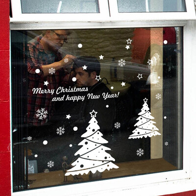 

Gobestart Christmas Snowman Removable Home Vinyl Window Wall Stickers Decal Decor A