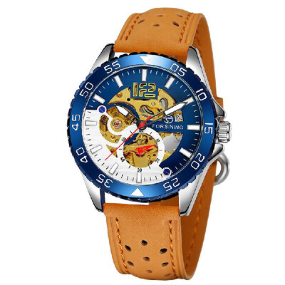 

FORSINING 337 Mechanical Movement Men Watch 3ATM Waterproof Luxury Business Luminous Male Watch Skeleton Wristwatch for Men with