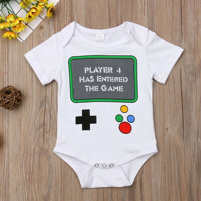 

Toddler Newborn Baby Girls Boys Letter Printed Tops Bodysuit Romper Clothes