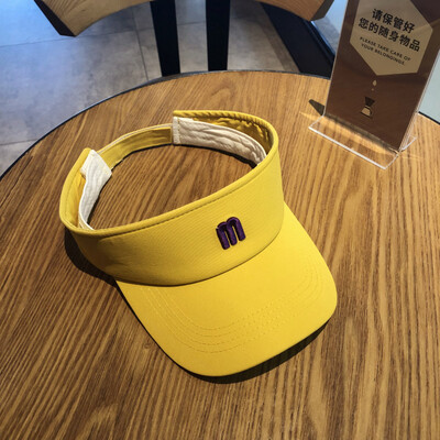 

Ins hat female Xia Simple 100-set sunshade hat male outing sun hat Korean letters embroidered empty cap with duck tongue