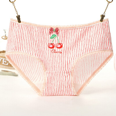

Womens Mid Rise Seamless Cotton Underwear Briefs Cartoon Print Cute Lingerie Ladies Underpants