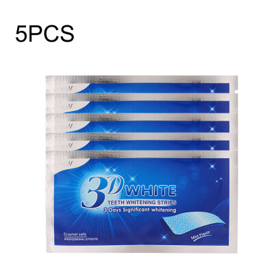 

5PCS 3D Teeth Whitening Strips Anti-Sensitive Double Elastic Gel Strips Dental Advanced Teeth Whitestrips Useful Oral Tooth Care