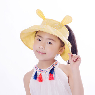 

Childrens hat summer outdoor sun shade hat cute bunny empty top hat street sun hat wholesale