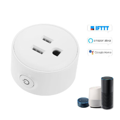 

Mini Wifi Smart Socket with Bulgy OnOff Button Smart Alexa Outlet Support APP Remote Control Timing Function Voice Control for Am