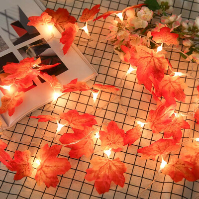 

〖Follure〗Maple Leaves Window Curtain Lights String Lamp Party Decor With 20LED Beads