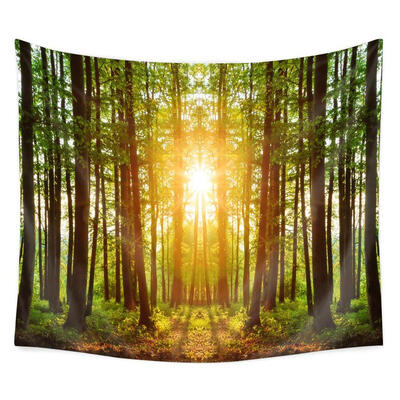 

Forest Tree Print Tapestry Travel Picnic Yoga Mat Carpet Home Art Decor