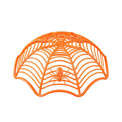 

Creative Spider Web Biscuit Fruits Candy Plate Basket Bowl Halloween Party Decor