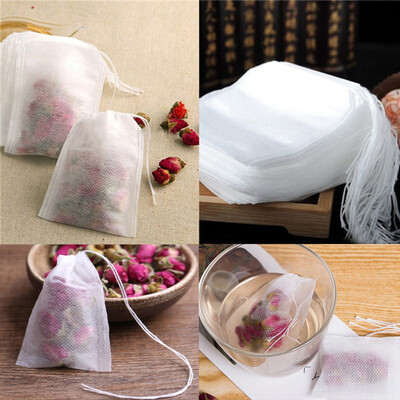 

100PcsLot Teabags 55 x 7CM Empty Scented Tea Bags With String Heal Seal Filter Paper for Herb Loose Tea Bolsas de te