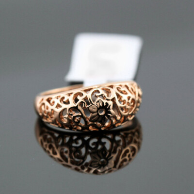 

European Style Hollow Rose Pattern Conjoined Mysterious Ms Ring Size 6 7 8