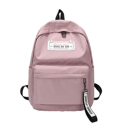 

Fashion Casual Solid Color Backpack All-match Large Capacity Schoolbag For Students