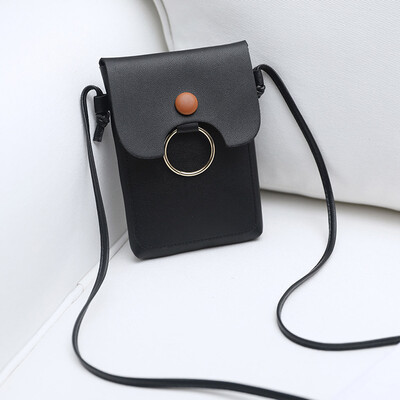 

Tailored Womens Fashion Solid Color Shoulder Bag Fresh Multi-Function Mobile Phone Bag