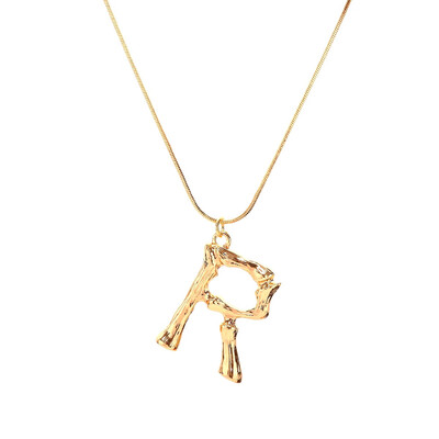 

Gold Letter Necklace Hot Fashion Vintage Jewelry Hyperbole Big English Letter Pendant Gold Chain Dangle Necklace For Women Gift