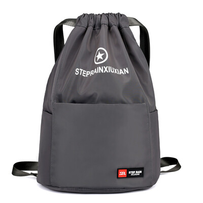 

Rope-pulling shoulder bag for men&women general sports fitness bag bag pocket simple outdoor travel large capacity portable ba