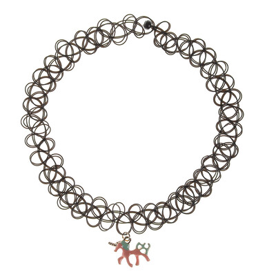 

1Pc Female Fashion Horse Neck Show Punk Jewelry Horse Dangle Collar Chocker Necklaces for Women Gift