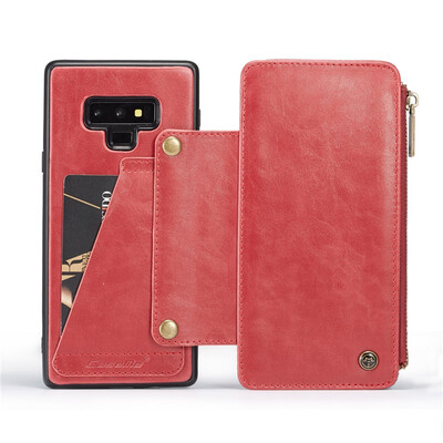 

CaseMe For Samsung Galaxy Note 9 Phone Cases Retro Multifunction Leather Wallet 2 In 1 Credit Card Slots back cover 3 color