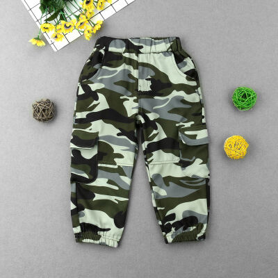 

Toddler Kid Boy Hip hop Army Casual Camouflage Trousers Long Sports Pants 2-7Y