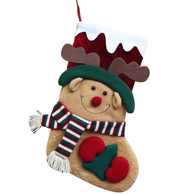 

Household Decoration Christmas Stockings Cute Candy Gift Bag Portable Snowman Santa Claus Decoration Christmas Decoration