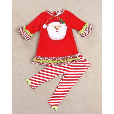 

Childrens Santa Boy Girl Suit Christmas Dress up Costume Outfit Claus Xmas Kid