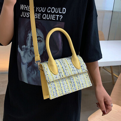 

Senior sense handbag 2019 new fashion woolen handbags foreign girl Messenger bag wild ins shoulder bag