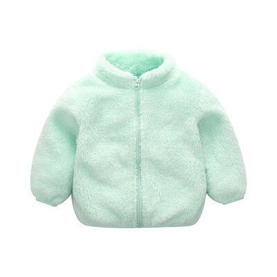

2019 Autumn Winter New Coat For Girls Boys Long-sleeved Jacket With Zipper Warm Clothes For Kids 1 -6T