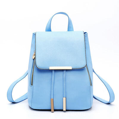

Fashion Women Zipper Backpack Casual PU Leather Bag