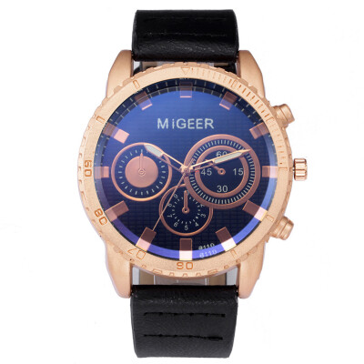 

Gobestart MIGEER High-End Fashion Mens Stainless Steel Watch Analog Alloy Quartz Watch