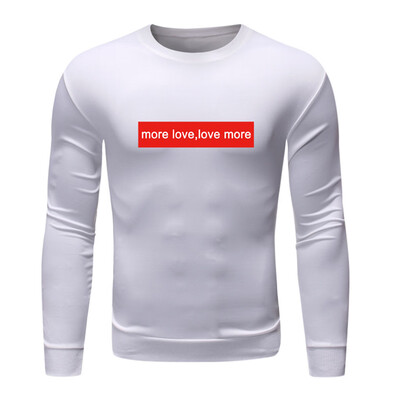 

Toponeto Mens Fashion Long-sleeved Round Neck Solid Color Printing Sweater Tops Blouse