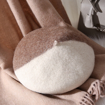 

The cap ladys wool Beret&autumn&winter Korean style the British pumpkin hat&the color Beilei cap