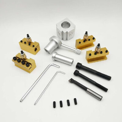 

Small Size Portable Quick Change Post Holder Kit Boring Bar Turning Tool Set Holder for CNC Mini Lathe