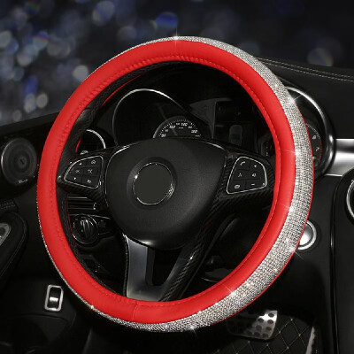 

Full drill steering wheel cover car hot sale diamond steering wheel cover new set of personality unisex steering wheel tide Purple