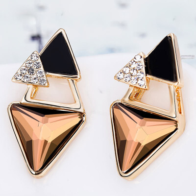 

Fashion earrings 925 temperament earrings triangle crystal earrings