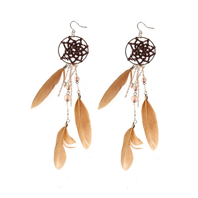 

Catcher Item Design Stylish Novelty Bohemia Long Women Modern for Dream Feather Beads