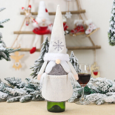 

New Christmas Snowman Wine Bottle Bags Cover Xmas Dinner Party Table Christmas Decorations
