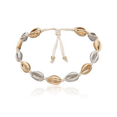 

Fashion White Rope Chain Natural Seashell Choker Necklace Collar Necklace Gold Shell Choker Necklaces for Summer Beach Gifts