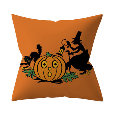 

Happy Halloween Square Pillow Cases Car Sofa Cushion Cover Home Decor