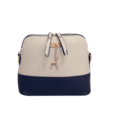 

Chic Metal Deer Pendant Faux Leather Women Zipper Crossbody Pouch Shoulder Bag