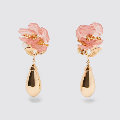 

Trendy ZA flower Drop Earrings Women Wedding Bohemian Girls Summer Party Gifts Dangle Statement Earrings Accessories