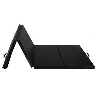 

4x10x2" Thick Folding Panel Gymnastics Mat-Black