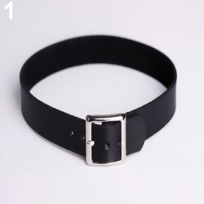 

Women Punk Faux Leather Choker Chain Collar Necklace Spike Rivet Buckle Bracelet