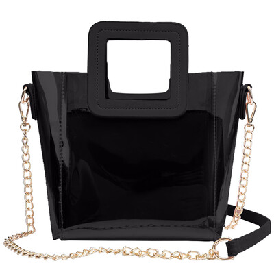 

Tailored Woman 2019 Transparent Package New Simple 2PC Bag Shoulder Jelly Messenger Bag
