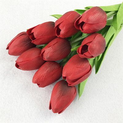 

Toponeto Tulip Artificial Flower Latex Real Bridal Wedding Bouquet Home Decor 20pcs