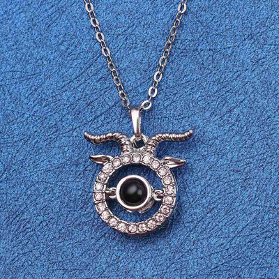 

925 Sterling Silver 12 Constellations Projection Necklaces Charm Chain Collar Birthdays Christmas Jewelry
