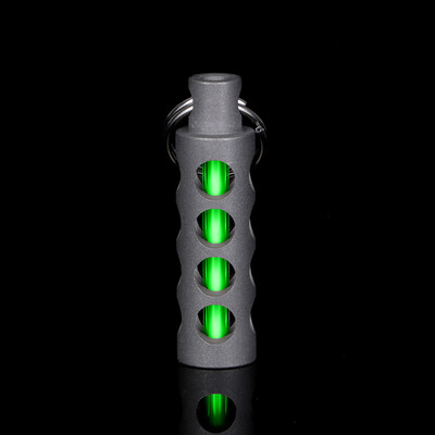 

Tritium Self Luminous Key Ring Ultralight Glow In The Dark Titanium Alloy Keychain Ring Pendant Emergency Survival Mini Light Lamp