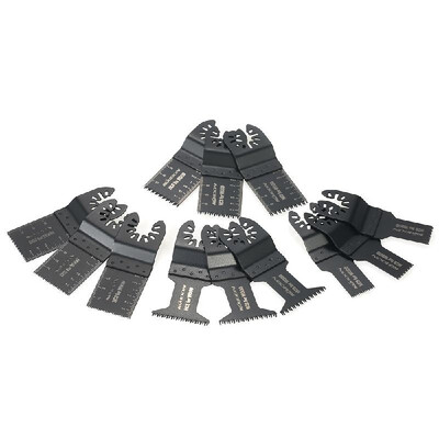 

KKmoon 12pcs Wood Oscillating Multi Tool Quick Release Saw Web for Fein Multimaster Makita Craftsman Porter Rockwell Cable Black &