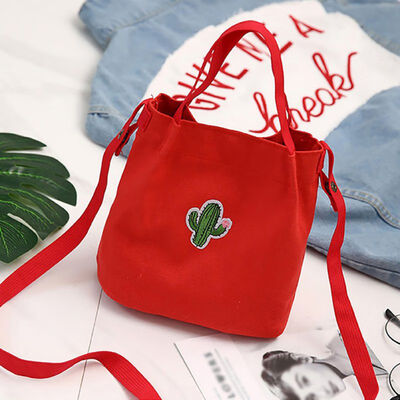 

2019 Brand Large Pocket Casual Tote Womens Hasp Handbag Shoulder Canvas Handbags Ladies Cactus Print Reusable Shopping Bags