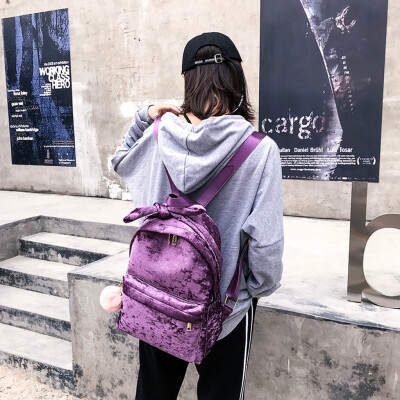 

Tailored Womens Bag Shoulder Bag Plush Literary Hair Ball Student Bag