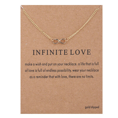 

With Card Alloy Key Star Infinity Love Horse Drop Gold-color Shorts Clavicle Chains Fashion Necklaces & Pendants Wholesale